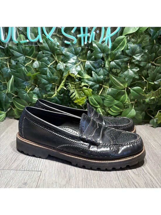 GH Bass Weejuns Larson Wingtip Lug Loafer Black Men 11.5 D main image 10